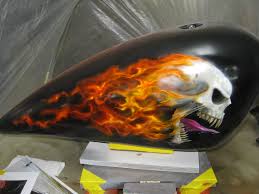 Maybe you would like to learn more about one of these? Flaming Skull By Roade Studio Custom Motorcycle Paint Jobs Air Brush Painting Custom Paint Motorcycle