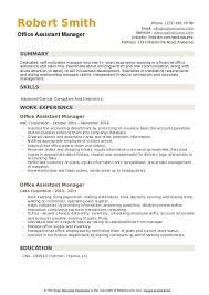 Business operations assistant il job summary: Office Assistant Manager Resume Samples Qwikresume