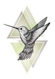 Geometric Drawing Hummingbird By Barlena Hummingbird Art Geometric Hummingbird Tattoo Geometric Hummingbird