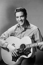 Elvis Presley Black and White Poster