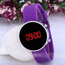 Specturum Marka Unisex Mor Renk Led Watch Dijital Genc Kiz Bayan Cocuk Kol Saati 303585