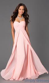 Strapless Pleated Sweetheart Long Chiffon Prom Gown Prom Dresses Long Evening Gowns Prom Gown