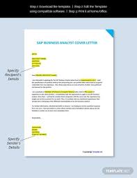 Free Sap Business Analyst Cover Letter Template Word Apple Pages Google Docs In 2020 Cover Letter Template Letter Templates Cover Letter