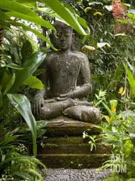 Bali Ubud A Statue Of Buddha Sits Serenely In Gardensby Niels Van Gijn Jardin Exotique Jardins Et Bouddha