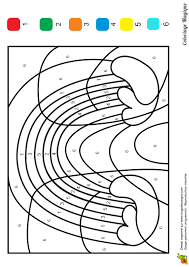 Coloriage Magique Niveau C2e Sublime Arc En Ciel