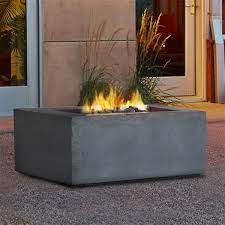 Designs offered in traditional, transitional and contemporary styles. Real Flame Baltic Glacier Gray Square Natural Gas Fire Table Lowe S Canada