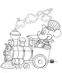 Introduce coloring to kids through these awesome thomas the train coloring pages. Mickey Mouse Train Coloring Page Coloring Home
