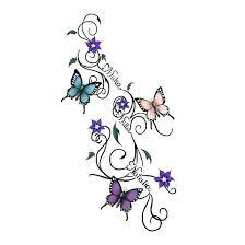 Butterflies With Names Tattoo Design Vine Tattoos Grandchildren Tattoos Tattoos With Kids Names