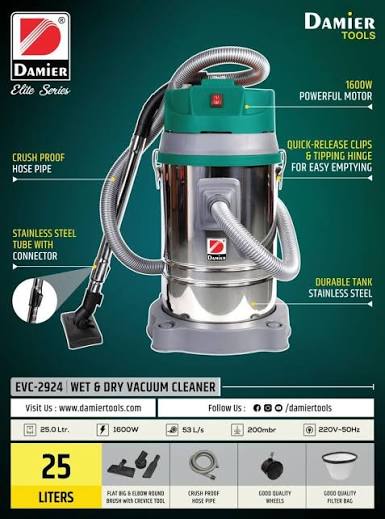 DAMIER EVC-2924 VACUMM CLEANER, 1500 Watt at best price in Ahmedabad | ID: 2856308212748