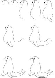 Seehund Zeichnen Drawings Doodle Drawings Easy Drawings