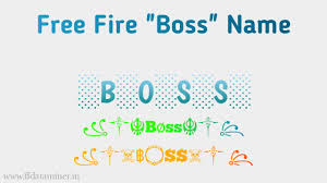In free fire, each user has one character to control. Top 50 Free Fire Boss Nickname In 2021 World Of Youth News