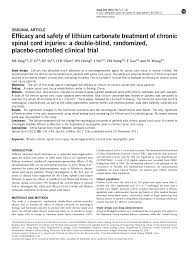 In new zealand, lithium carbonate (a lithium salt) is fully subsidised and can be prescribed as 250 mg capsules, 250 mg or 400 mg tablets or 400. Pdf Efficacy And Safety Of Lithium Carbonate Treatment Of Chronic Spinal Cord Injuries A Double Blind Randomized Placebo Controlled Clinical Trial