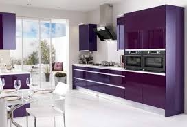 Ketika anda hanya memiliki sebidang tembok lurus untuk dapur maka. Desain Dapur Di Foto Nada Ungu Desain Dapur Dalam Warna Ungu Fitur Foto Dapur Lilac Dikombinasikan