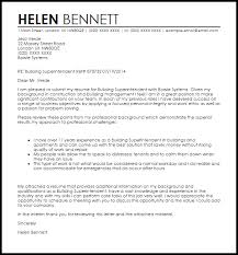 Building Superintendent Cover Letter Sample Cover Letter Templates Examples