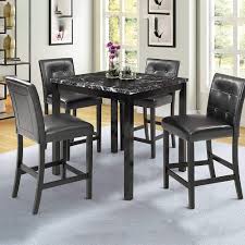 Setting the 100% height of the table means the table will occupy 100% of the available space vertically. Wooden Dining Table Set With 4 Chairs Faux Marble Top Dining Table And 4 Pu Leather Chairs 5 Piece Counter Height Dining Set For Kitchen Bar Breakfast Nook Dining Room Furniture Black