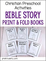 Bible Story Print Fold Books For Pre K Preschool Kids