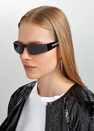 Shop online the latest ss21 spanish couturier cristòbal balenciaga's innovative designs, known for their sculptural volumes and. Balenciaga Charcoal Wrap Around Sunglasses Harvey Nichols