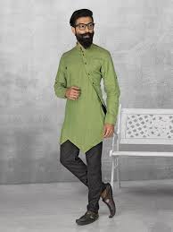 Green Color Linen Kurta Suit Mens Pathani Kurta Mens Pathani Suits Mens Kurta Designs Linen Kurta Mens Kurta Designs Gents Kurta Design Indian Men Fashion