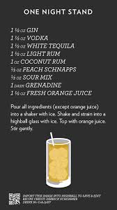 One Night Stand Long Island Iced Tea Cocktails Long Island Iced Tea Light Rum