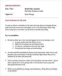 According to retail ireland, retail is the largest industry in ireland. Free 9 Sample Sales Assistant Job Description Templates In Pdf Ms Word