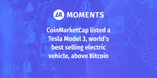 How does market capitalization work? Coinmarketcap Listed A Tesla Model 3 World S Best Selling Electric Vehicle Above Bitcoin Latoken Moments