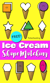 Students can fill in the appropriate word from the list. Ice Cream Shape Matching Totschooling Toddler Preschool Kindergarten Educational Printables