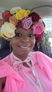 Woman Who Put Metal Flower Headpiece