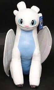 New Universal Studios How To Train Your Dragon Light Fury 15 Glitter Plush Toy Ebay