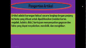 Definite artikel digunakan untuk menunjukkan. Menganalisis Kebahasaan Artikel Dan Atau Buku Ilmiah Youtube