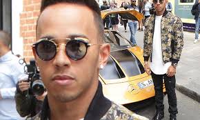 Lewis Hamilton rocks a rose-print jacket at Topman's Men in Covent Garden  event