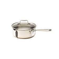 Emeril Stainless Steel With Copper Dishwasher Safe 2 Quart Saute Pan With Lid Silver Saute Pan Stainless Dishwasher Emeril