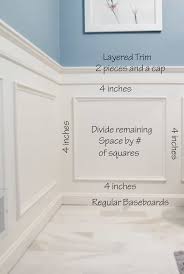 So 2.5″ below the chair rail is where this trim will sit. How To Install Wainscoting Like A Pro Craving Some Creativity