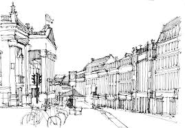 Grey Street Newcastle Upon Tyne By Mike Biddulph Urban Sketching Architecture Sketch Environment Concept Art