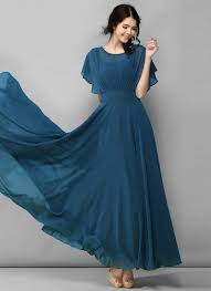 Dark Teal Chiffon Maxi Dress With Modified Dolman Sleeves Rm556 Robeplus Chiffon Dress Long Teal Bridesmaid Dresses Dark Teal Bridesmaid Dresses