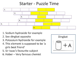9.2 puzzle time beebop 9.3 start thinking! Starter Puzzle Time Sodium Hydroxide For Example Ppt Download