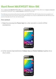 Hard Reset MAXWEST Nitro 5M ...