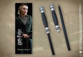 This wand is presented in a sleek, collectible wand box featuring the character name with decorative paper overlay. Narcissa Malfoy Wand Pen Bookmark