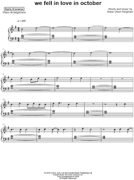 Check spelling or type a new query. Dario D Aversa We Fell In Love In October Sheet Music Piano Solo In G Major Download Print Sku Mn0206724