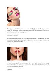 Scorpio is the sign most closely associated. 7 Interesting Traits Of A Scorpio Woman
