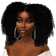 This hairstyles with bangs can be created by several hollywood celebrities or hot models boasting their popular haircuts with bangs and layers. Xxblacksims On Twitter Mya Messy Curly Fro New Hair On My Patreon Https T Co Gusb0hdky5