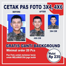 We did not find results for: Jual Cetak Pas Foto 3x4 4x6 Gratis Ganti Background Di Lapak Wukamuyi Bukalapak