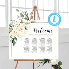 Shower Or Wedding Welcome Sign And Seating Chart Edit With