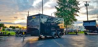 7 X14 Blackout Stealth Titan Motorcycle Trailer Landscape Trailers Motorcycle Trailer Trailer