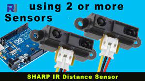 The sharp gp2y0a21yk0f infrared distance measuring sensor uses a beam of infrared light to reflect off an object to measure its distance. Using Sharp 15cm Distance Sensor 0a51sk With Arduino Lcd1602 And Lcd2004 Youtube