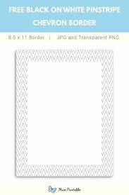 Black And White Gingham Border Free Printable Black On White Pinstripe Chevron Border In 2020 Chevron Borders Chevron Printable Border