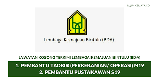 Sekiranya anda, seorang warganegara malaysia yang cukup syarat kelayakan dan lokasi kekosongan: Jawatan Kosong Terkini Lembaga Kemajuan Bintulu Bda Pembantu Tadbir N19 Kerja Kosong Kerajaan Swasta