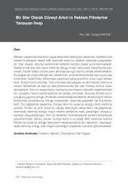 Pdf Bir Star Olarak Cuneyt Arkin In Reklam Filmlerine Yansiyan Imaji