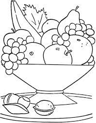 سلة فواكه للتلوين جاهزة للتحميل و الطباعة بفبوف fruit coloring pages food coloring pages coloring pages