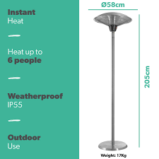 Maybe you would like to learn more about one of these? Electriq Mushroom Style Electric Infrared Patio Heater 2 1kw With 3 Heat Settings In Silver Electriq