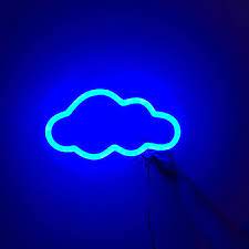 Get In White Mini Head In The Clouds Neon Sign Blue Neon Wallpaper Blue Neon Lights Blue Aesthetic Grunge